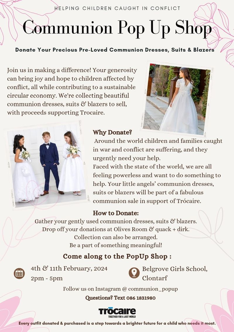 Communion Pop-Up Shop for Trócaire
